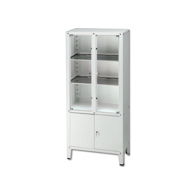 VALUE CABINET - 4 hinged doors - tempered glass