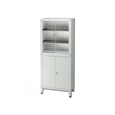 VALUE CABINET - 4 doors - tempered glass